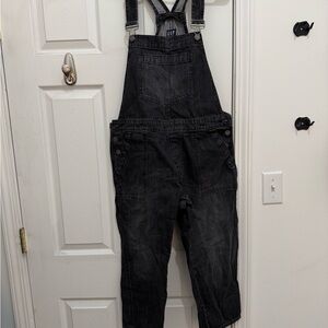 GAP Crop Slouch over Overalls, True Black, Size MP
